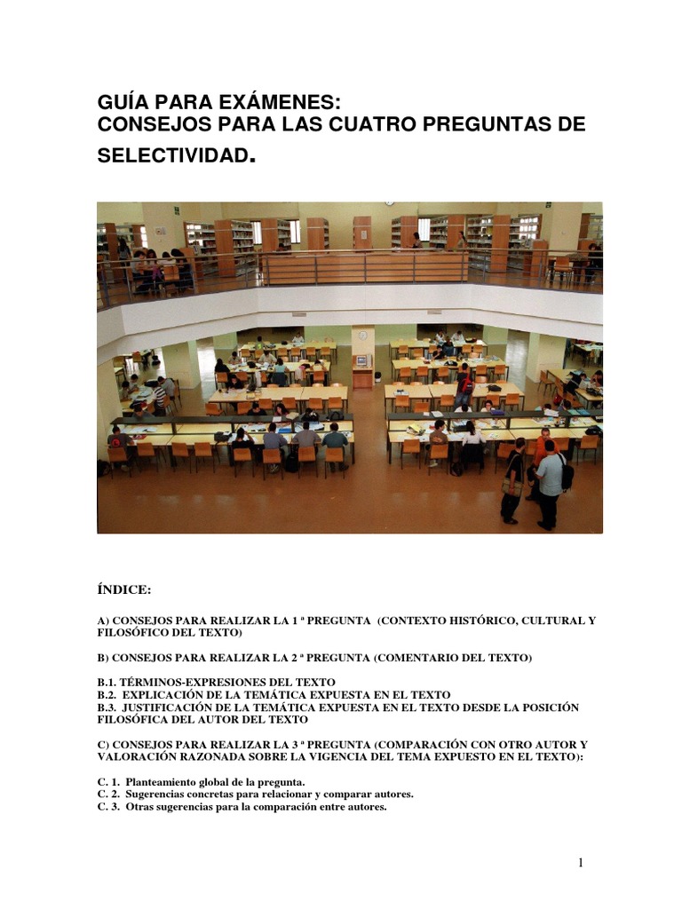 Consejos para Exámenes de Selectividad | PDF | Platón | Immanuel Kant