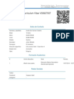 Curriculum Vitae V30627007: Datos de Contacto