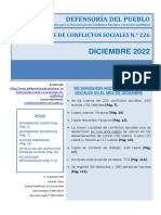Reporte Mensual de Conflictos Sociales N.° 226 Diciembre 2022