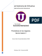 Pronósticos en los negocios. Ejercicio Capítulo 11