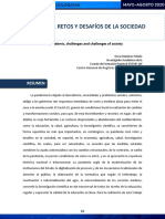 La Pandemia, Retos y Desafíos de la Sociedad