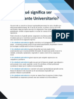 Qué Significa Ser Estudiante Universitario