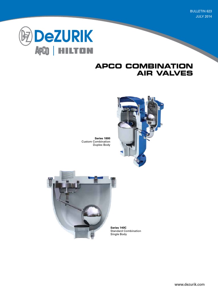Apco Single Body Combination Air Valves Avc Avc Single Body Combination