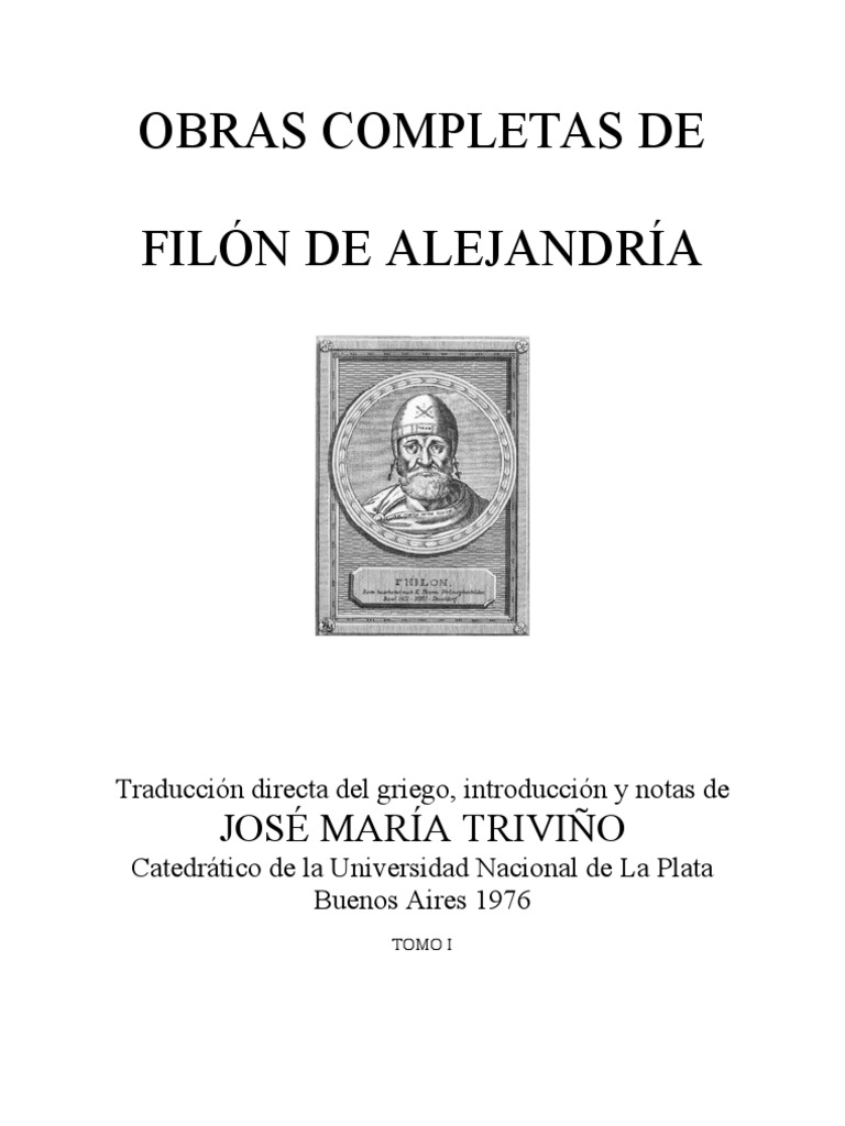Filon De Alejandria Obras Completas