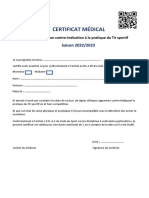 FFTir de Certificat Medical 2022 2023