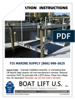 Installation Instructions Boat Lift