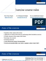 SSP Exercise Course Rules