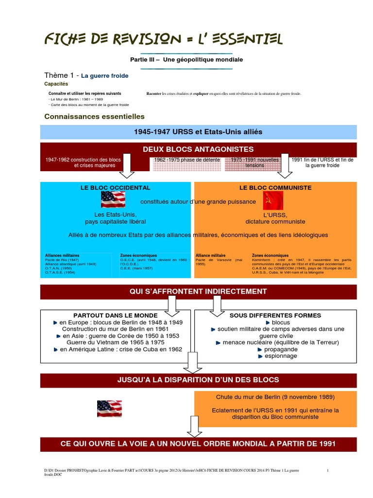 La Guerre Froide : Conflits et Alliances | PDF | Guerre froide | Communisme