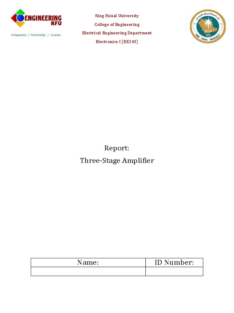 Report Template PDF Amplifier Bipolar Junction Transistor