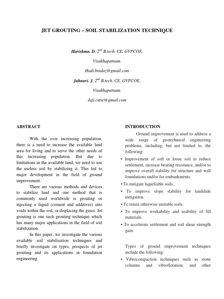 Final Jet Grouting | Download Free PDF | Deep Foundation | Geotechnical ...