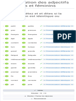 Prononciation Des Adjectifs - Exercice de Françai