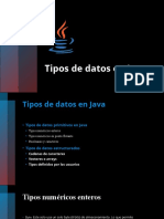 Tipos de datos Java: primitivos, estructurados