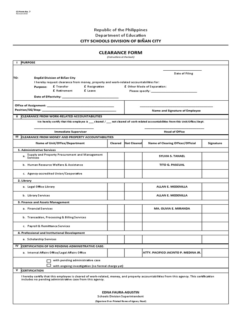 CS Form 7 S. 2018 SDO 1 | PDF | Business | Economies