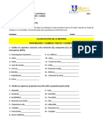 HT No. 1 Clasificación de La Materia, Propiedades y Cambios