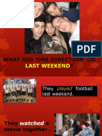 What did One Direction do last weekend
