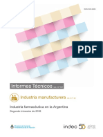 Industria Farmaceutica en La Argentina - INDEC - 2do. Semestre 2018