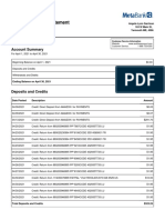 Deposit Account Statement