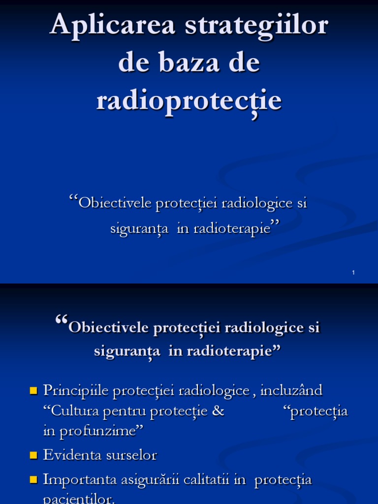 I.strategiile de Baza de Radioprotectie | PDF