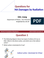 Questions for Lecture 2 on DNA Damage by Radiation