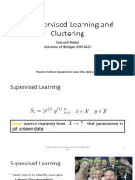 Unsupervised Learning and Clustering: Somayeh Molaei University of Michigan, BDSI 2022
