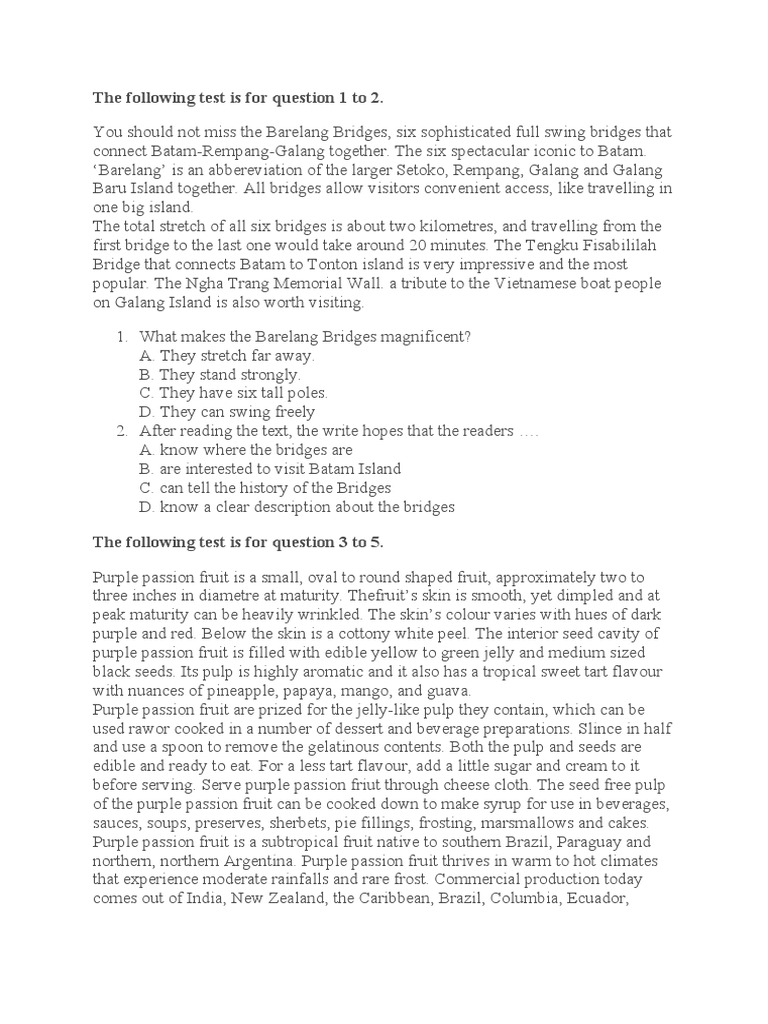 Soal Report Text Pdf Foods