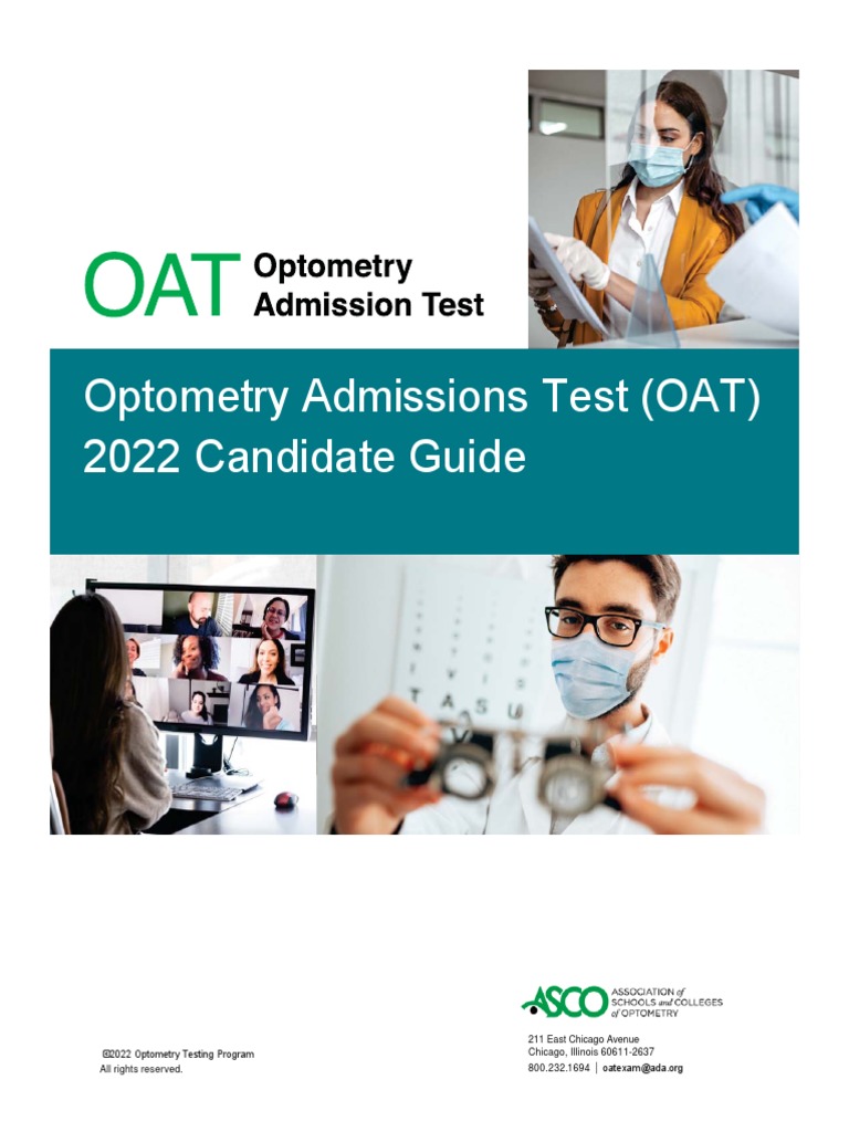 Oat Examinee Guide PDF Biology Chemical Reactions