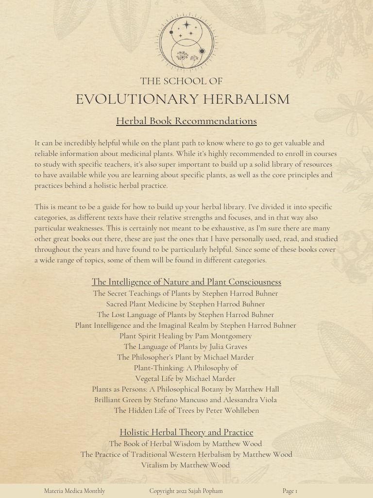Evolutionary Herbalism Book PDF Alchemy Medicine