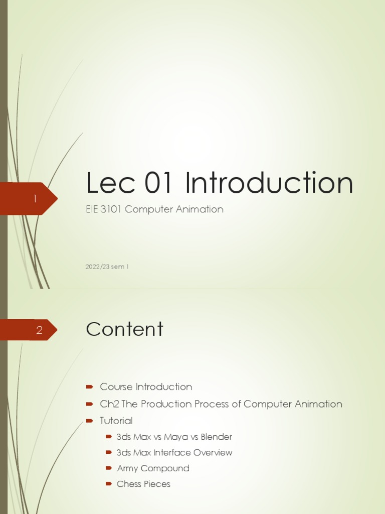 Lec01 Introduction - Student - 2223 | PDF | 3 D Computer Graphics ...