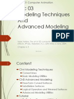 EIE 3101 Computer Animation Modeling Techniques and Advanced Modeling