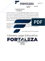 Constancia de Participación de Declaracion de Michell Peralta Huari - Carpeta Fiscal 1181-2022