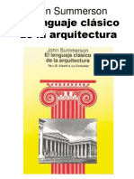 John Summerson El Lenguaje Clásico de La Arquitectura