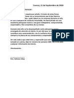 Cuenca, 21 de Septiembre de 2020 A Quien Pueda Interesar