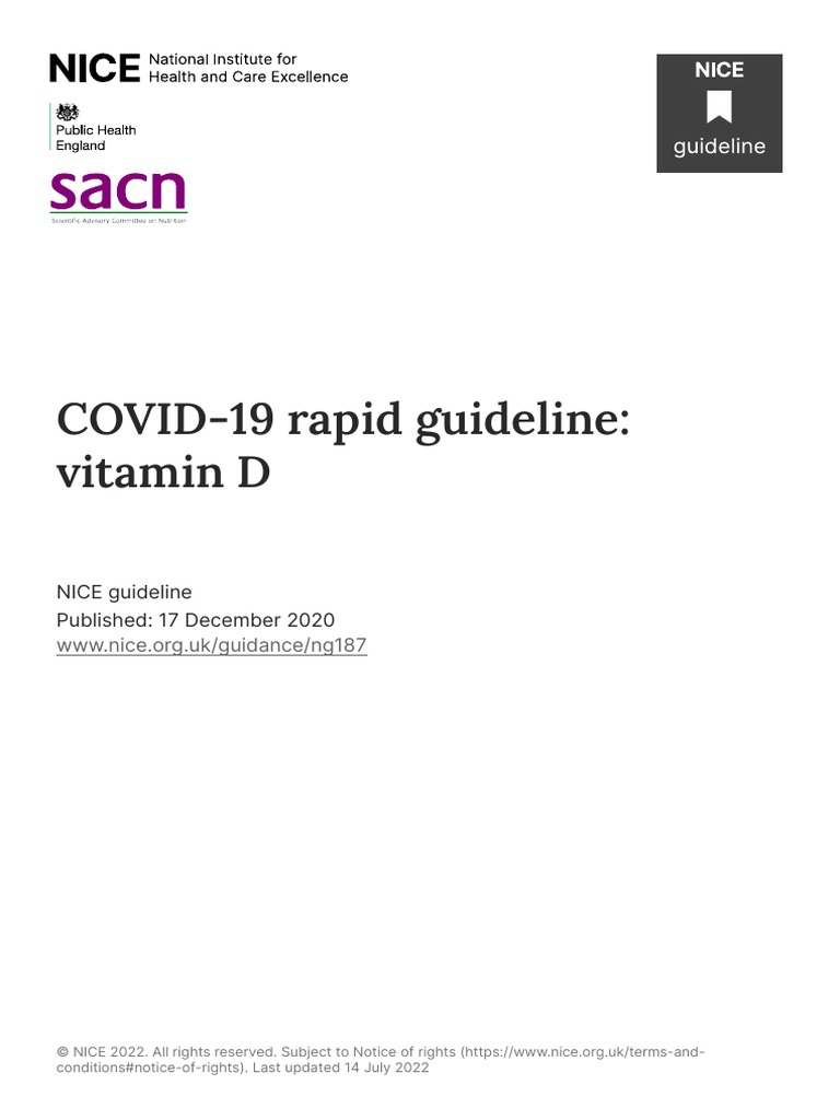 Covid19 Rapid Guideline Vitamin D PDF 66142026720709 PDF Vitamin D