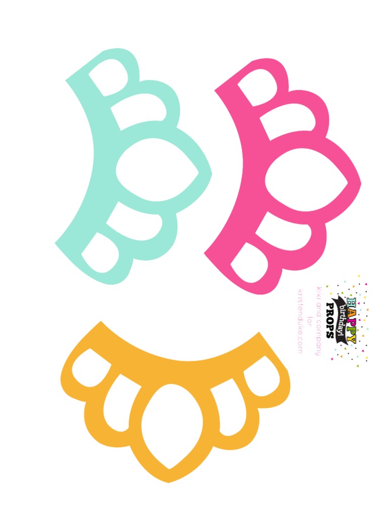 Photo Booth Props Birthday Tiaras | PDF