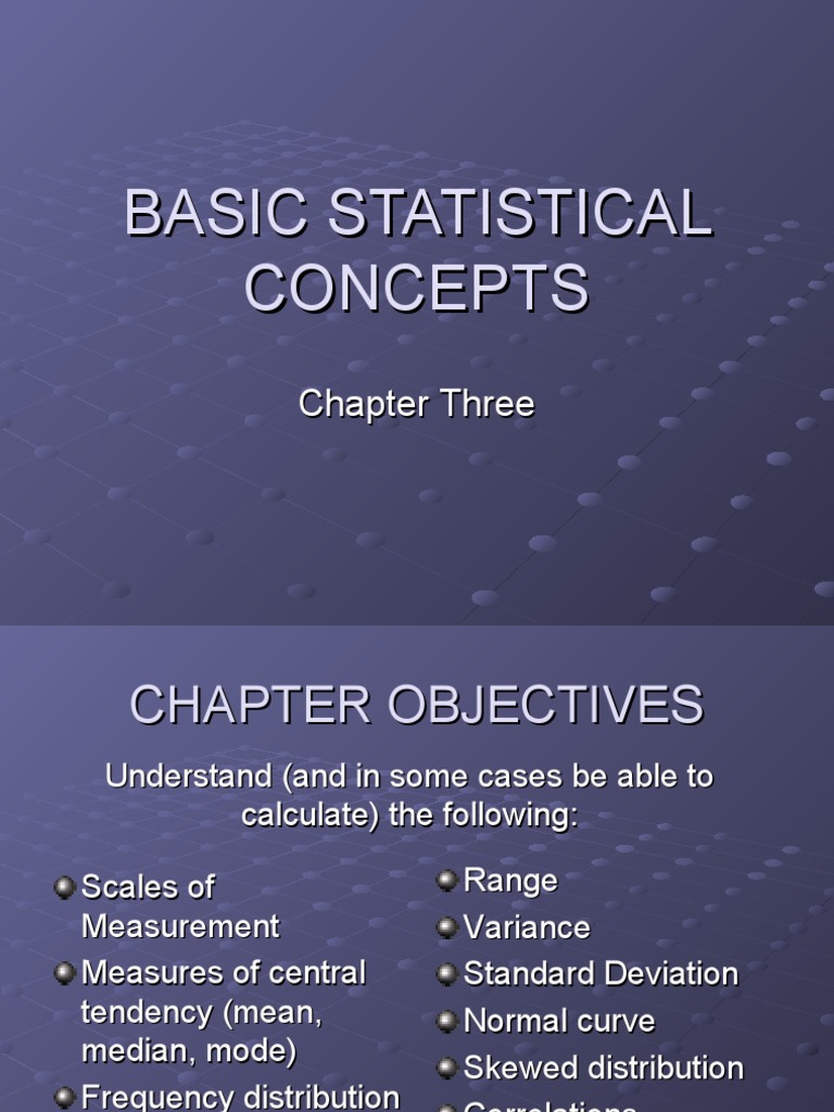 Chapter 3 - Basic Statistical Concepts | PDF | Level Of Measurement ...