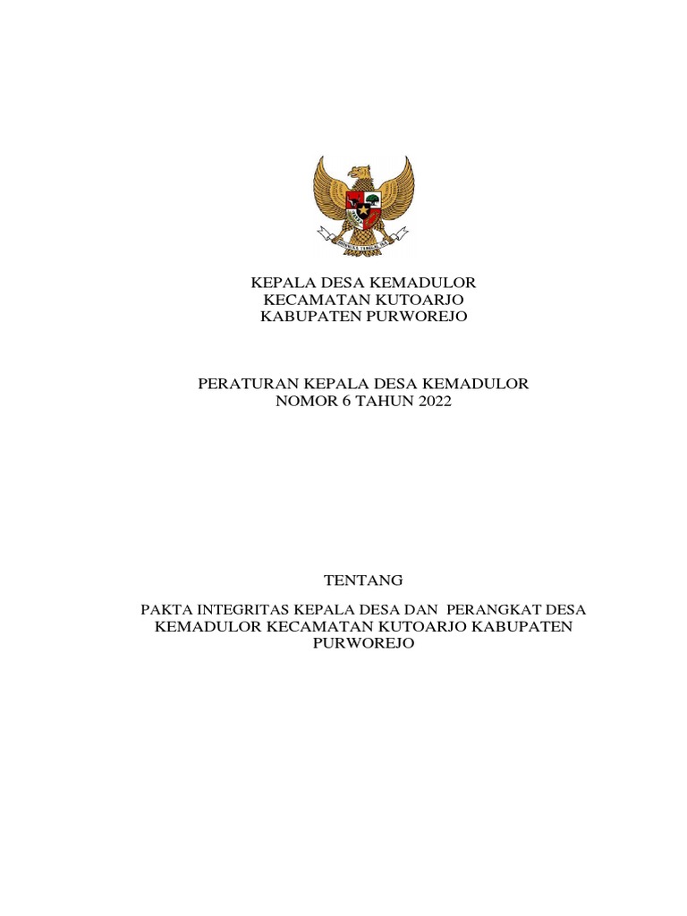 Penguatan Integritas Kepala Desa Melalui Pelatihan