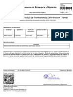 Ampliación de Solicitud de Permanencia Definitiva en Trámite