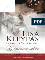 01 L'épouse Volée Série La Famille Vallerand Kleypas Lisa