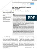 Journal of Food Safety - 2018 - Souza - Food Safety in Brazilian Popular Public Restaurants Food Handlers Knowledge and