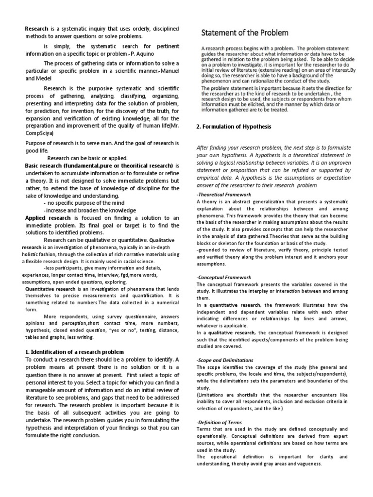 Research Is A Systematic Inquiry That Uses Orderly Pdf Experiment