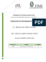 1.5 - Ejercicio de Editor de Texto