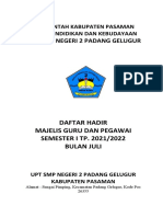 Daftar Hadir Majelis Guru