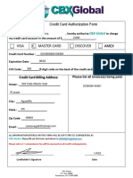 CBX GLOBAL Credit Card Authorization Form