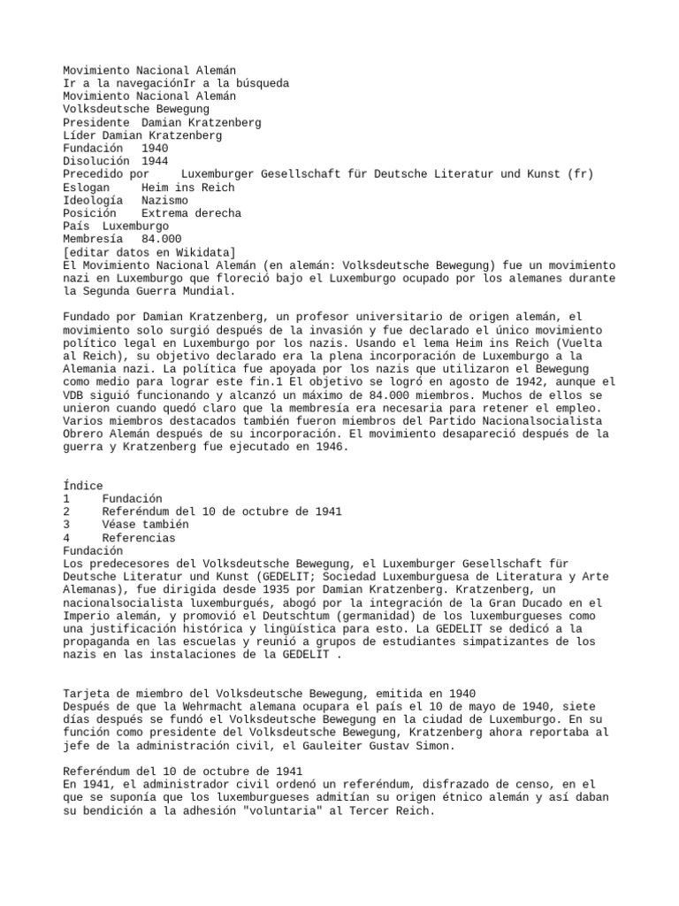 Movimiento Nacional Alemán PDF Nacionalismo