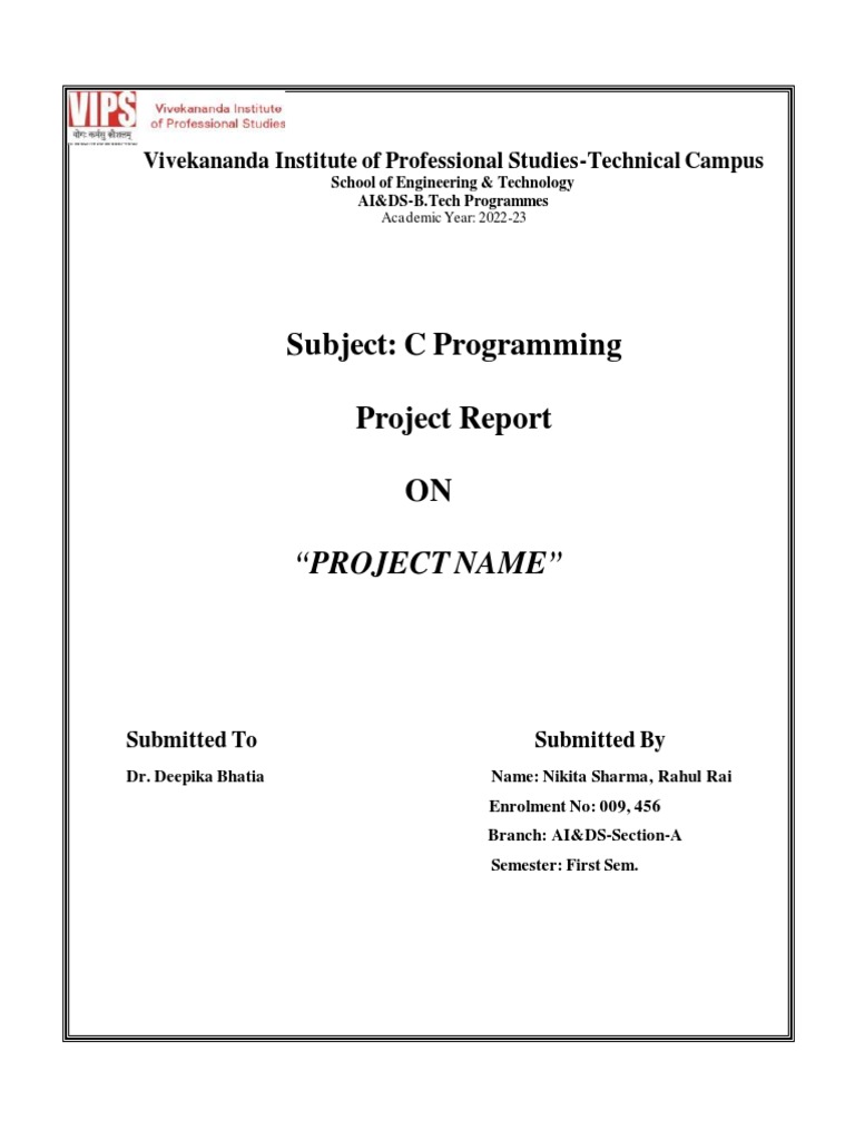 Format Project Report | PDF