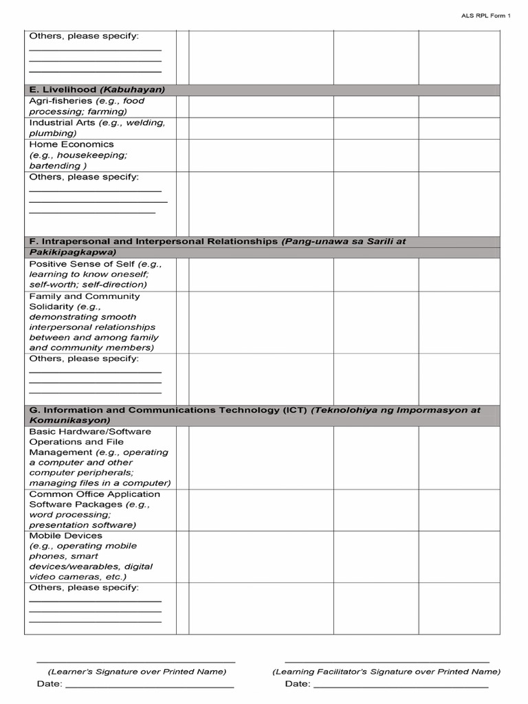 Als RPL Form 3 of 3 | PDF