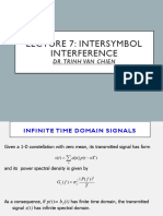 LECTURE 7: OVERCOMING INTERSYMBOL INTERFERENCE