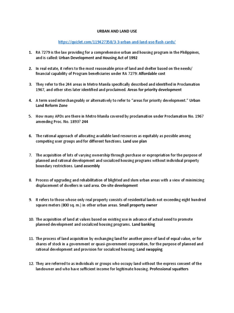 Urban and Land Use PDF Squatting Taxes