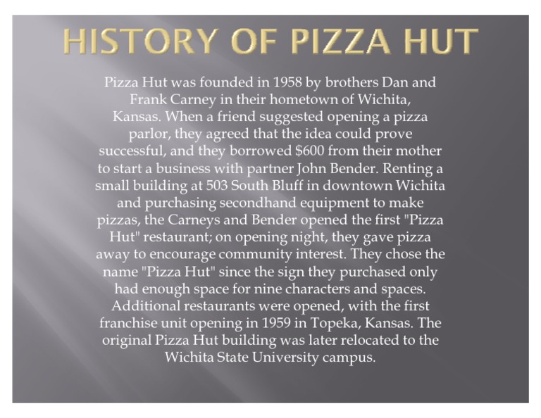 History of Pizza Hut PDF