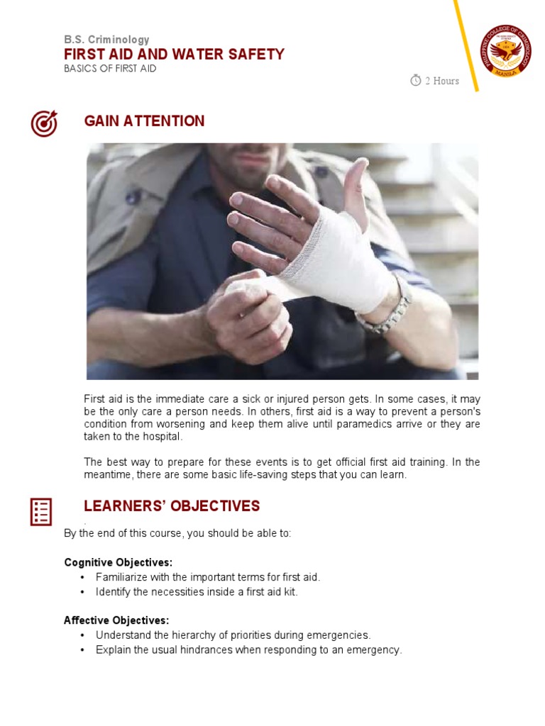 Module 2 The Basics of First Aid PDF First Aid Hyperthermia